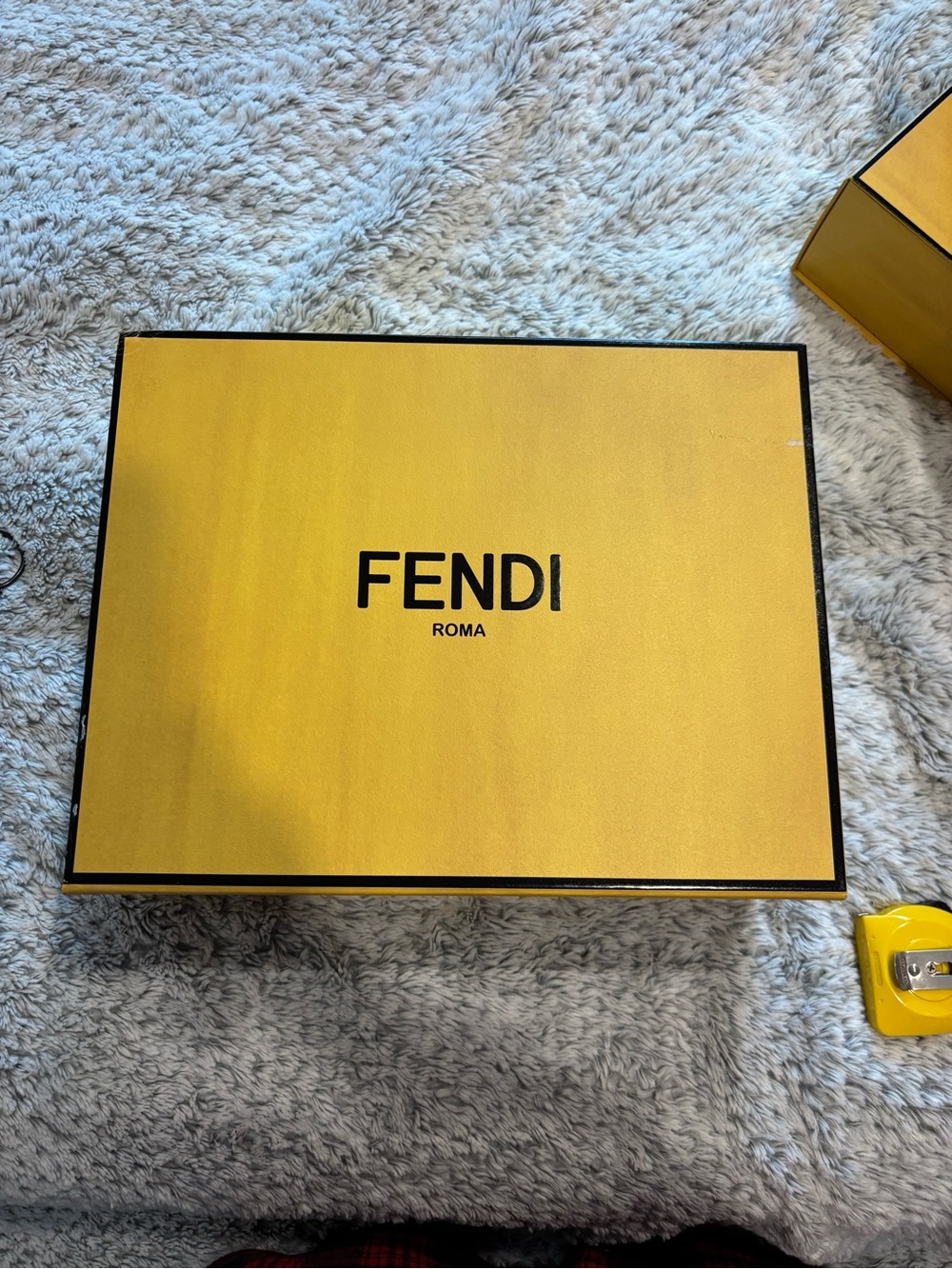 Fendi Yellow and Black Branded Box